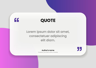 3D bubble testimonial banner, quote, infographic. Social media post template designs for quotes. Empty speech bubbles, quote bubbles and text box. Vector Illustration EPS10.