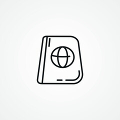 passport line icon. passport outline icon.