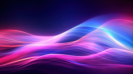 Fototapeta premium Electro-Flow: A Dynamic Futuristic Journey. Generative AI