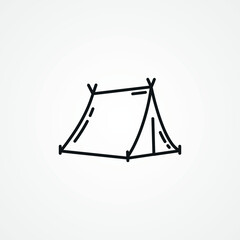 camping tent line icon. Tent Line Icon.