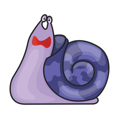 Snail vector icon.Color vector icon isolated on white background snail .