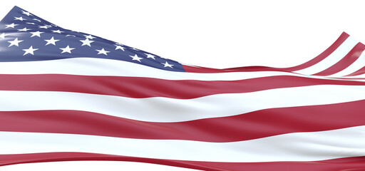 Digital Glory: Mesmerizing 3D USA Flag Embodies American Heritage