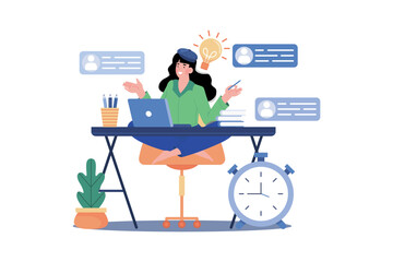 Freelancer working on multiple client projects.