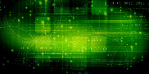 2d illustration Abstract futuristic electronic circuit technology background