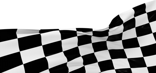 Obraz premium Checkered flag, race flag background 3d