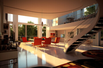 Art Moderne architecture home interior design