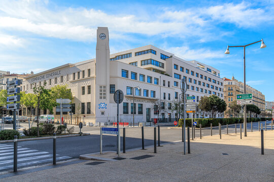 General view of the art deco building of the Compagnie g&eacute;n&eacute;rale transatlantique on March 24, 2023 in Marseille, bouches-du-rh&ocirc;ne, France