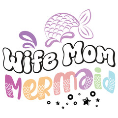 Mermaid Retro Design
