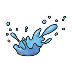 Water splash vector icon.Color vector icon isolated on white background water splash.