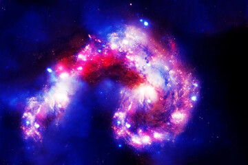 Beautiful space nebula. Elements of this image furnishing NASA.