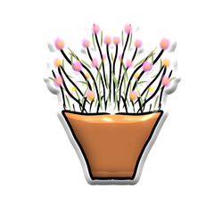 Little flowers bloom in the air