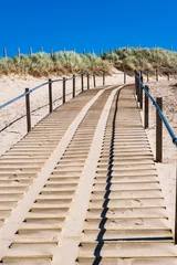 Fond de hotte en verre imprimé Mer du Nord, Pays-Bas Staircase in the dunes of Egmond aan Zee - NL