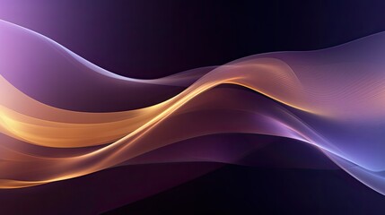 Fototapeta premium an Abstract Horizontal background, flowing waves of purple, gold, and black. Liquid flow texture. Fluid art Abtract-themed, photorealistic illustrations in JPG. Generative AI