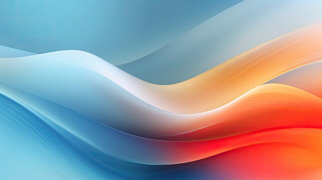 n Abstract Horizontal background, flowing waves of orange, yellow, and blue. Liquid flow texture. Fluid art Abtract-themed, photorealistic illustrations in JPG. Generative AI