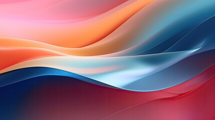 Obraz premium n Abstract Horizontal background, flowing waves of orange, yellow, and blue. Liquid flow texture. Fluid art Abtract-themed, photorealistic illustrations in JPG. Generative AI