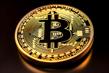Bitcoin gold coin, Generative AI