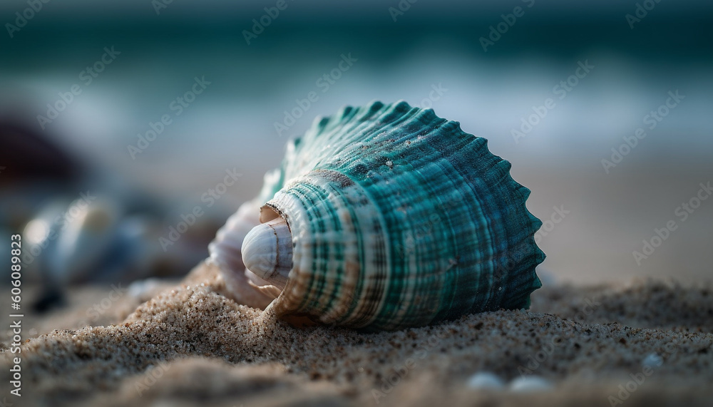 Poster seashell collection showcases beauty in nature patterns generated by ai