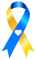 The Yellow and blue awareness ribbon help raise awareness for Down Syndrome, support Ukraine and a variety of other causes.