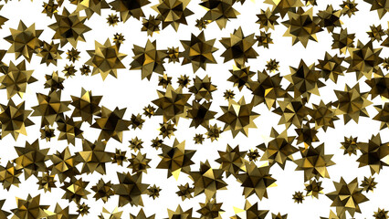 Twinkling Yuletide Skies: Breathtaking 3D Illustration of Falling Christmas Starlights