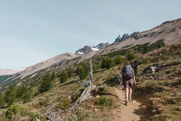 Fototapeta na wymiar Hiking in the Cerro Castillo National Park.