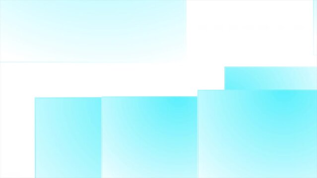 Blue and white abstract minimal background with squares. Seamless looping geometric motion design. Video animation Ultra HD 4K 3840x2160