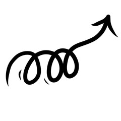 Obraz premium Random arrows elements hand drawn illustration black pastel colors