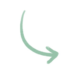 Random arrows elements hand drawn illustration black pastel colors