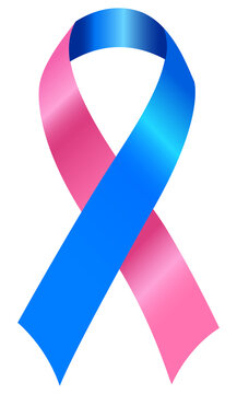 The pink and blue ribbon is a symbol for promoting: Baby loss awareness, including loss during and after pregnancy, stillbirth, miscarriage, termination for medical reasons, neonatal death and SIDS.