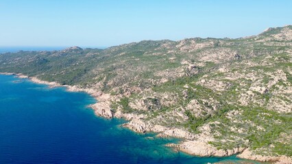 Sweeping Serenity: Over Bonifacio's Mount of the Trinity, Corsica - A Drone's Odyssey from Rocky...