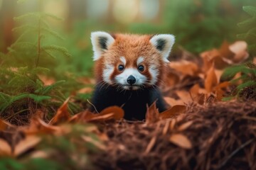 Obraz premium Cute Red Panda photo picture