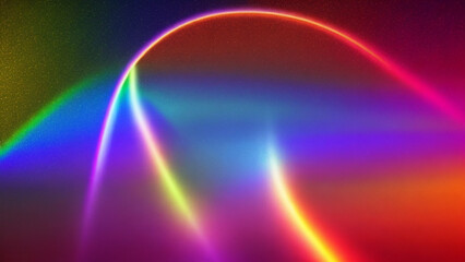 Rainbow colored neon beam, hope concept