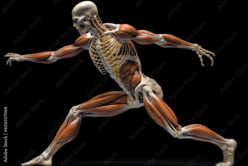 Aufkleber synergistic design strength and flexibility exist in perfect balance as bones ligaments and tendons 