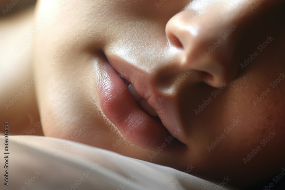 Poster smooth skin radiating a sense of tranquil serenity.. ai generation. generative ai