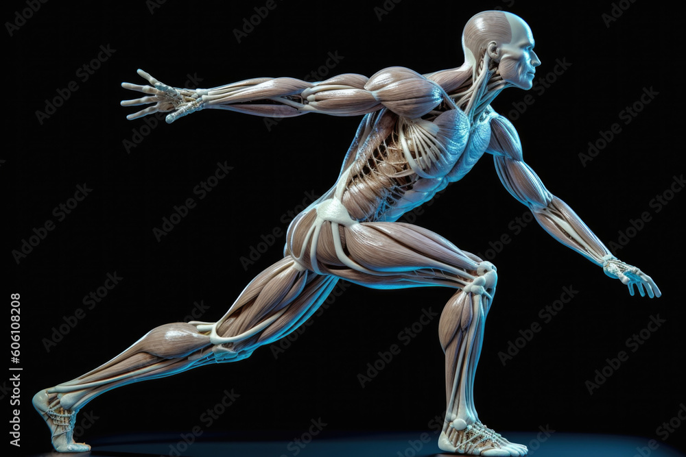 Aufkleber synergistic design strength and flexibility exist in perfect balance as bones ligaments and tendons 