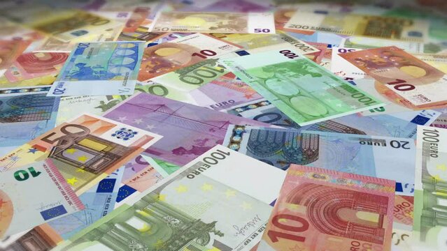 Euro Bills Loop Background