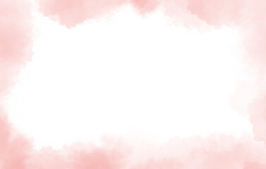 abstract watercolor background with pink color and white space.