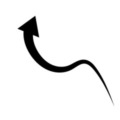 Arrows pointing in different directions handwritten , Flat Modern design, illustration