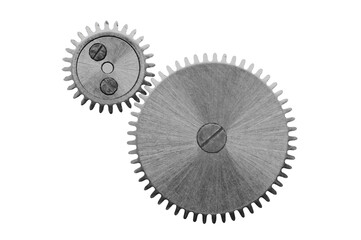 Clock mechanism metal gears isolated - 606111471