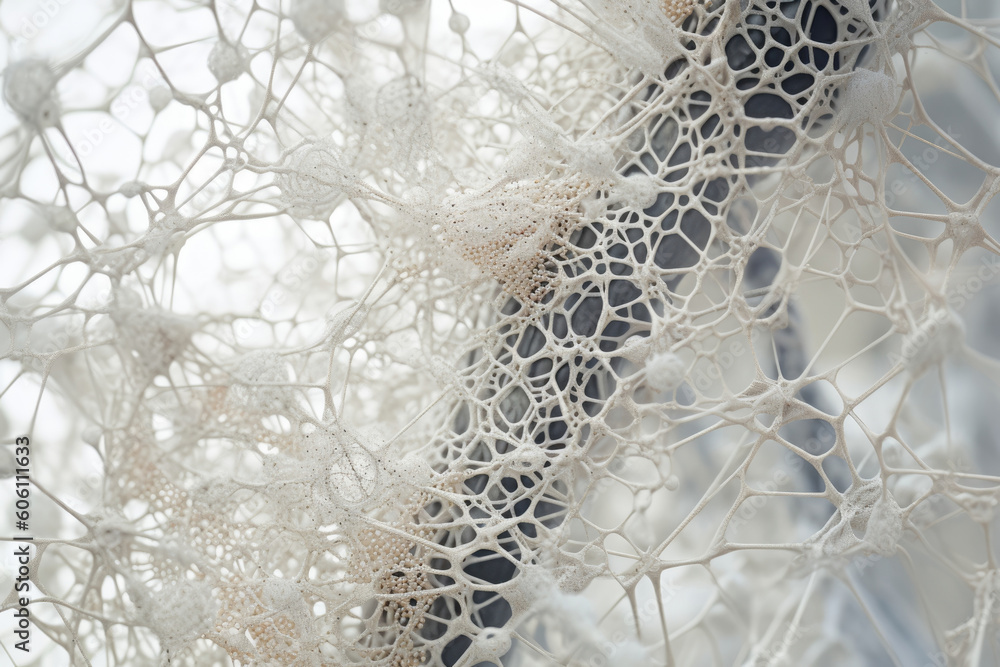 Poster a single intricate web of proteins strung together in complex harmony to create a beautiful song of 