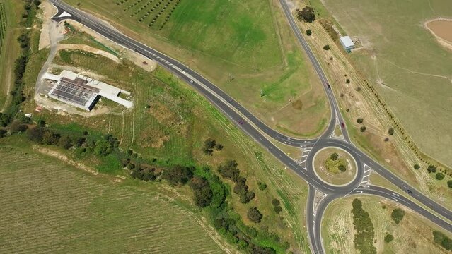 fields in Australia drone video
