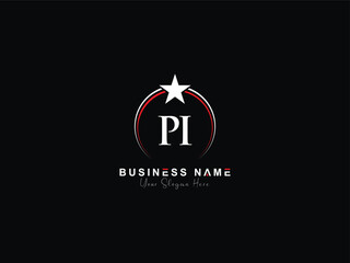 Professional PI Logo Design, p&i pi Minimal Logo Template - obrazy, fototapety, plakaty