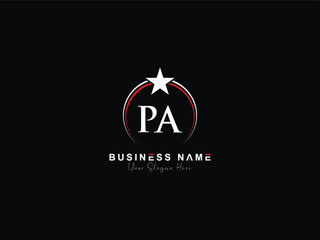 Professional PA Logo Design, p&a pa Minimal Logo Template - obrazy, fototapety, plakaty