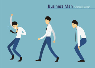 Fototapeta na wymiar business man character design_ life of business man