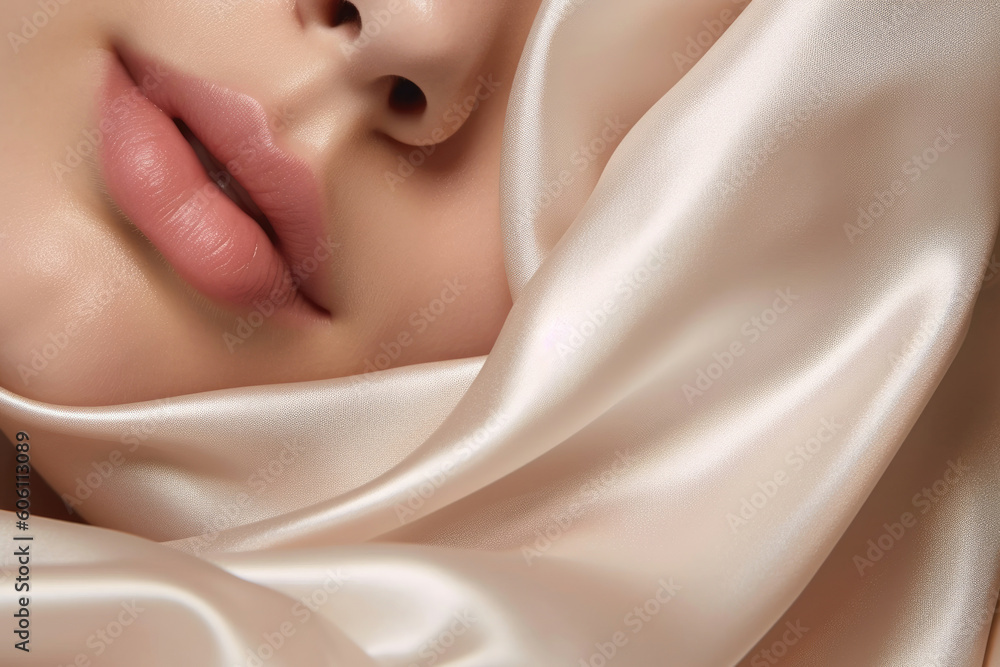 Poster invigorated canvas smooth unblemished skin that radiates a stimulating energy.. ai generation. gener