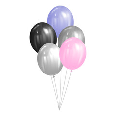 set of balloons isolated on background vector illustration. Eps 10.