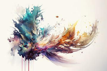 Obraz na płótnie Canvas A vibrant bird soaring through the sky with a textured, grungy background. Generative AI