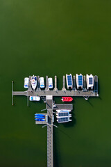 Zdjęcie z drona, Gródek nad dunajcem, Jezioro Rożnowskie, przystań, lemon