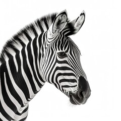 Fototapeta na wymiar Zebra isolated on white background