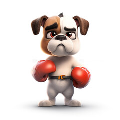 Cute Boxer dog - generative AI, AI generated