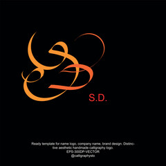 S.D. Letter Logo Design. Creative Modern Letters icon vector	